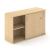 Uni Melamine Office Lockable Cabinet w/2 Sliding Doors & 2 Shelves