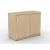 Uni Melamine Office Lockable Cabinet w/2 Sliding Doors & 2 Shelves