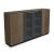 Status Office Cabinet w/2 Doors, 2 Glass Doors & 6 Shelves