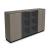 Status Office Cabinet w/2 Doors, 2 Glass Doors & 6 Shelves