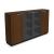 Status Office Cabinet w/2 Doors, 2 Glass Doors & 6 Shelves