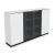Status Office Cabinet w/2 Doors, 2 Glass Doors & 6 Shelves