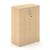 Uni Melamine Office Lockable Cabinet w/2 Shelves & 2 Doors