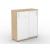 Uni Melamine Office Lockable Cabinet w/2 Sliding Doors & 3 Shelves