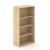 Uni Melamine Office Bookcase w/4 Shelves