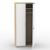 Uni Melamine Office Lockable Wardrobe w/Shelf & Metal Hanging Rail for Clothes