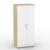 Uni Melamine Office Lockable Wardrobe w/Shelf & Metal Hanging Rail for Clothes