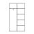 Uni Melamine Office Lockable Wardrobe & Cabinet w/2 Sliding Doors, 5 Shelves & Metal Pull-Out Hanging Rail