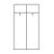 Uni Melamine Office Lockable Wardrobe w/2 Metal Pull-Out Hanging Rails