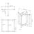 Yasmin Glass Lamp Side Table w/Floating Acrylic Base & Steel