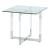 Yasmin Glass Lamp Side Table w/Floating Acrylic Base & Steel