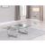Yasmin Glass Lamp Side Table w/Floating Acrylic Base & Steel