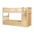 Bartly Wood/Wood Veneer Bunk Bed w/ Twin Trundle & Reversible Step Storage, Twin/Twin Size