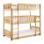 Bartly Wood/Wood Veneer Triple Bunk Bed, Twin/Twin/Twin Size
