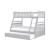 Orion Wood Bunk Bed w/ Twin Trundle, Twin/Full Size
