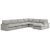 Sophie 6-Piece Polyester U-Shaped Modular Sectional Sofa w/Right Arm Chaise Facing