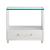 Peony Wood Glass Top Nightstand w/Drawer