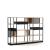 Combus Office Freestanding Shelving Unit 4x4 with Shelves Boxes, Planter Boxes & Perforated Metal Back Panels