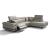 Zeus Leather Reclining Modular L-Shape Sectional Sofa