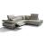 Zeus Leather Reclining Modular L-Shape Sectional Sofa