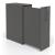 Boxi Office Lockable Storage Tower w/1 Shelf, 2 Metal Shelves & 2 Small Drawers