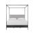 Kent Fabric/Metal Canopy Bed, King Size