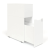 Boxi Office Lockable Storage Tower w/Sliding Doors Top Bookcase, Left Hand