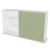 Standard Office Managerial Cabinet w/2 Drawers, 3 Open Shelves & HPL Sliding Door