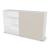 Standard Office Managerial Cabinet w/2 Drawers, 3 Open Shelves & HPL Sliding Door