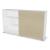 Standard Office Managerial Cabinet w/2 Drawers, 3 Open Shelves & MFC Sliding Door