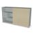 Standard Office Managerial Cabinet w/2 Drawers, 3 Open Shelves & MFC Sliding Door
