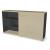 Standard Office Managerial Cabinet w/2 Drawers, 3 Open Shelves & MFC Sliding Door