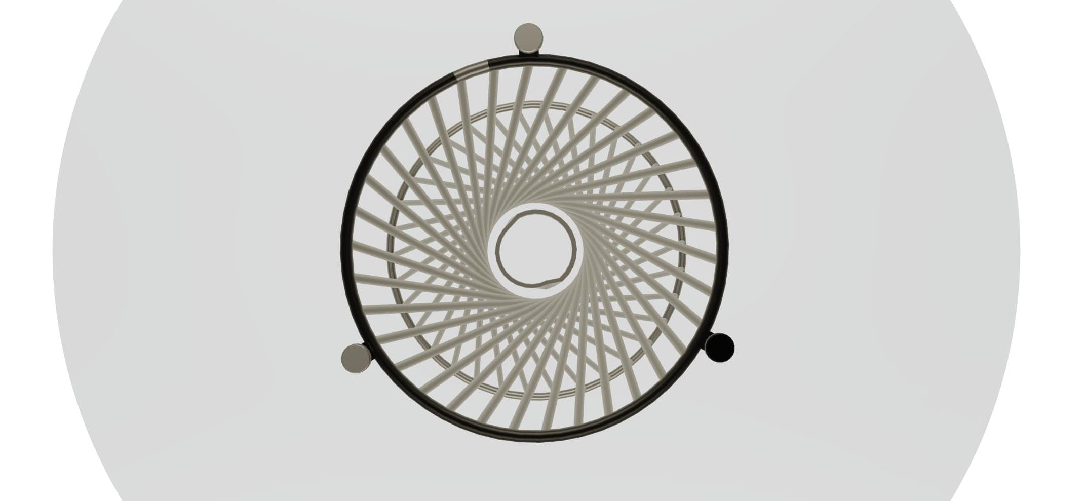 Vortex Metal/Glass Round Dining Table