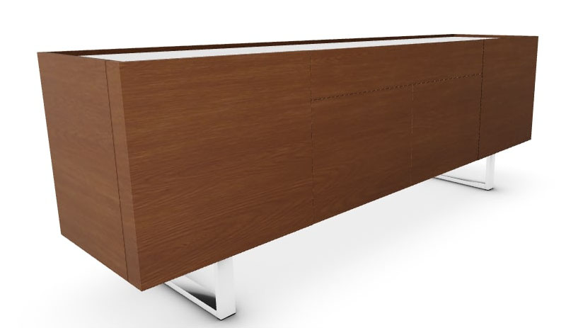 Horizon Wood/Ceramic/Metal Sideboard w/4 Doors & Drawer
