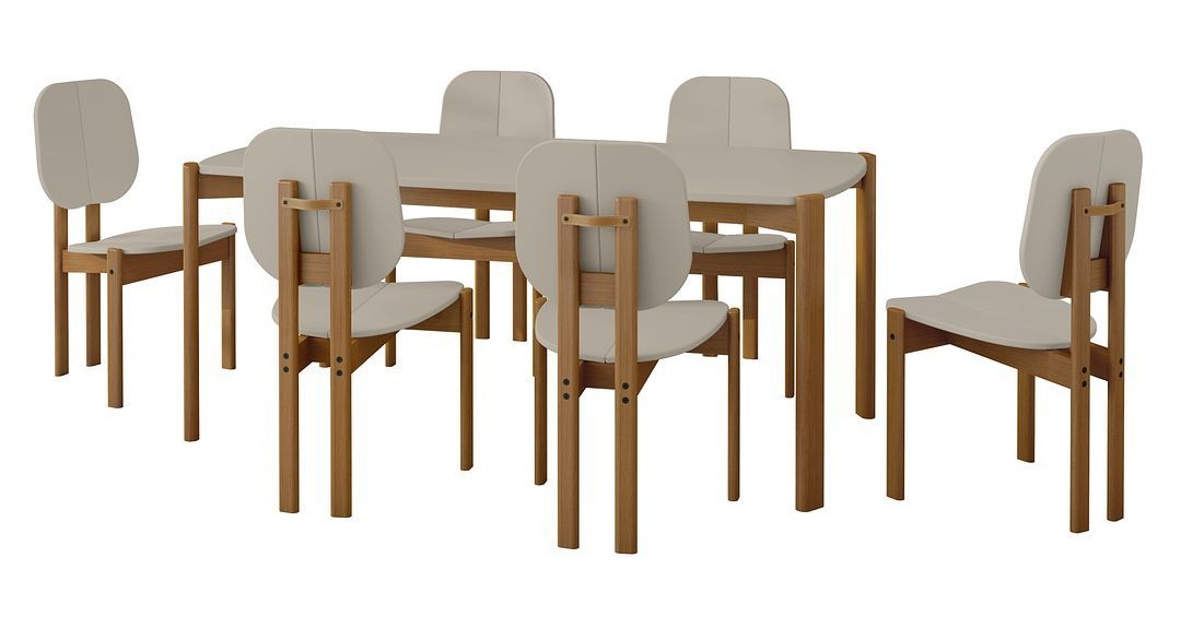 Gales 71-inch Dining Doom Set w/Solid Wood Legs