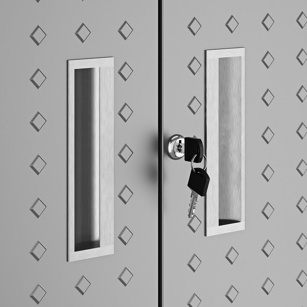 Fortress Customizable Textured Metal Garage Saving Space Metal Storage Set