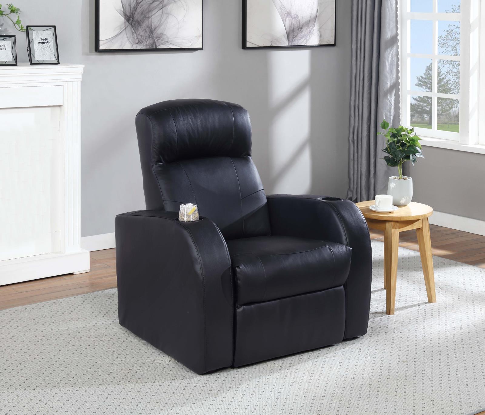 Cyrus 3-Piece Top Grain Leather/PVC Home Theater Seating
