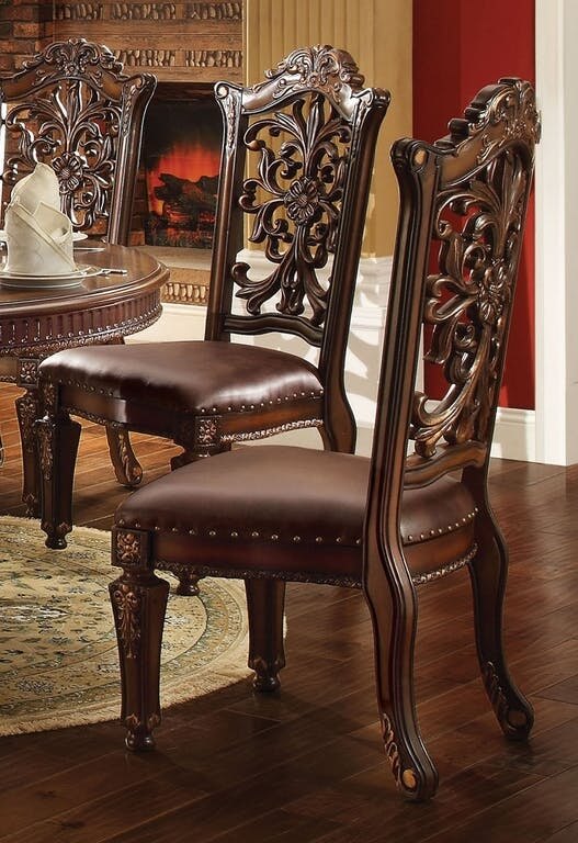 Vendome PU/Wood 120"L Dining Set by ACME
