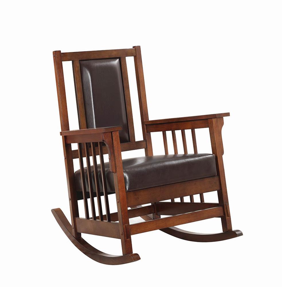 Ida Leatherette/Wood Rocking Chair