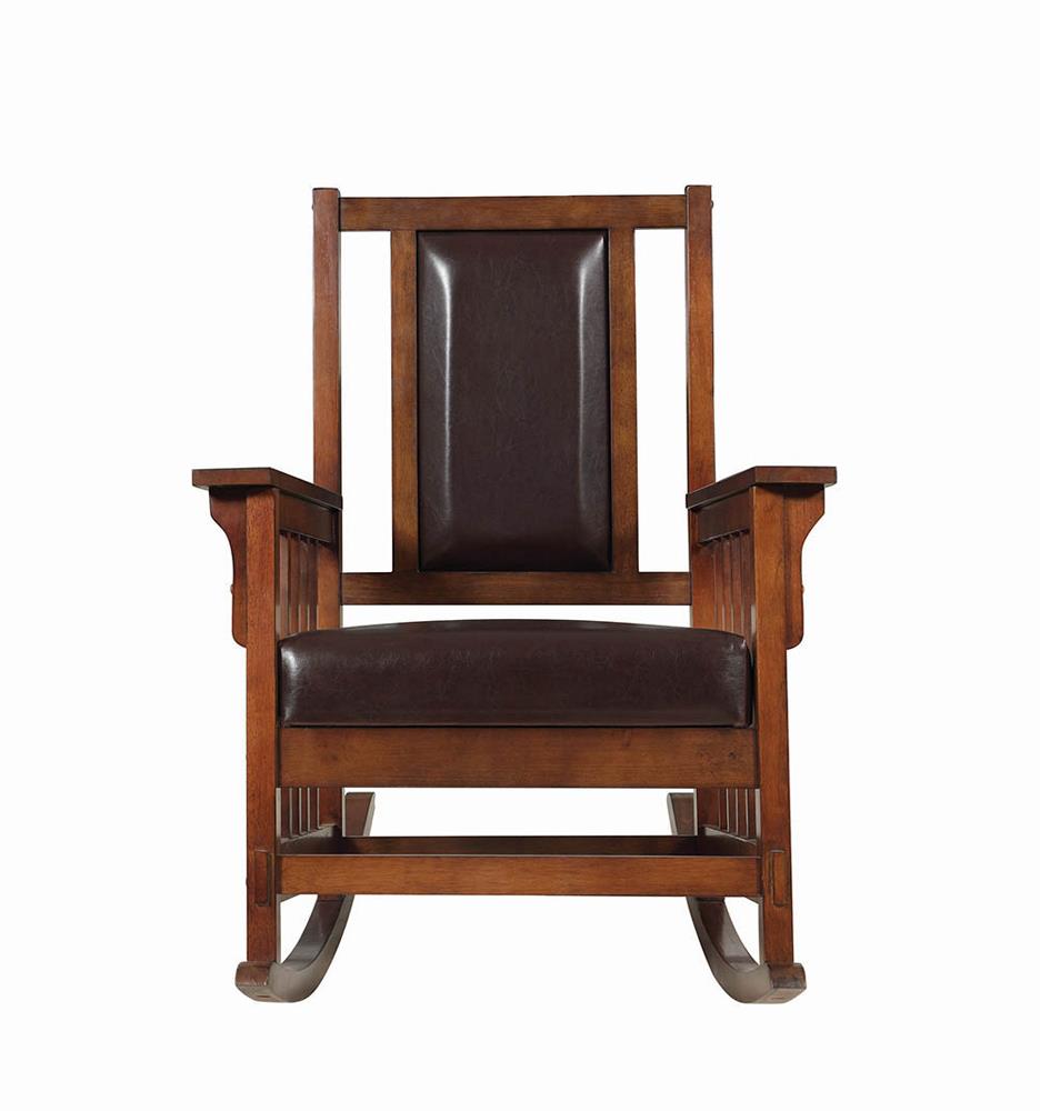 Ida Leatherette/Wood Rocking Chair
