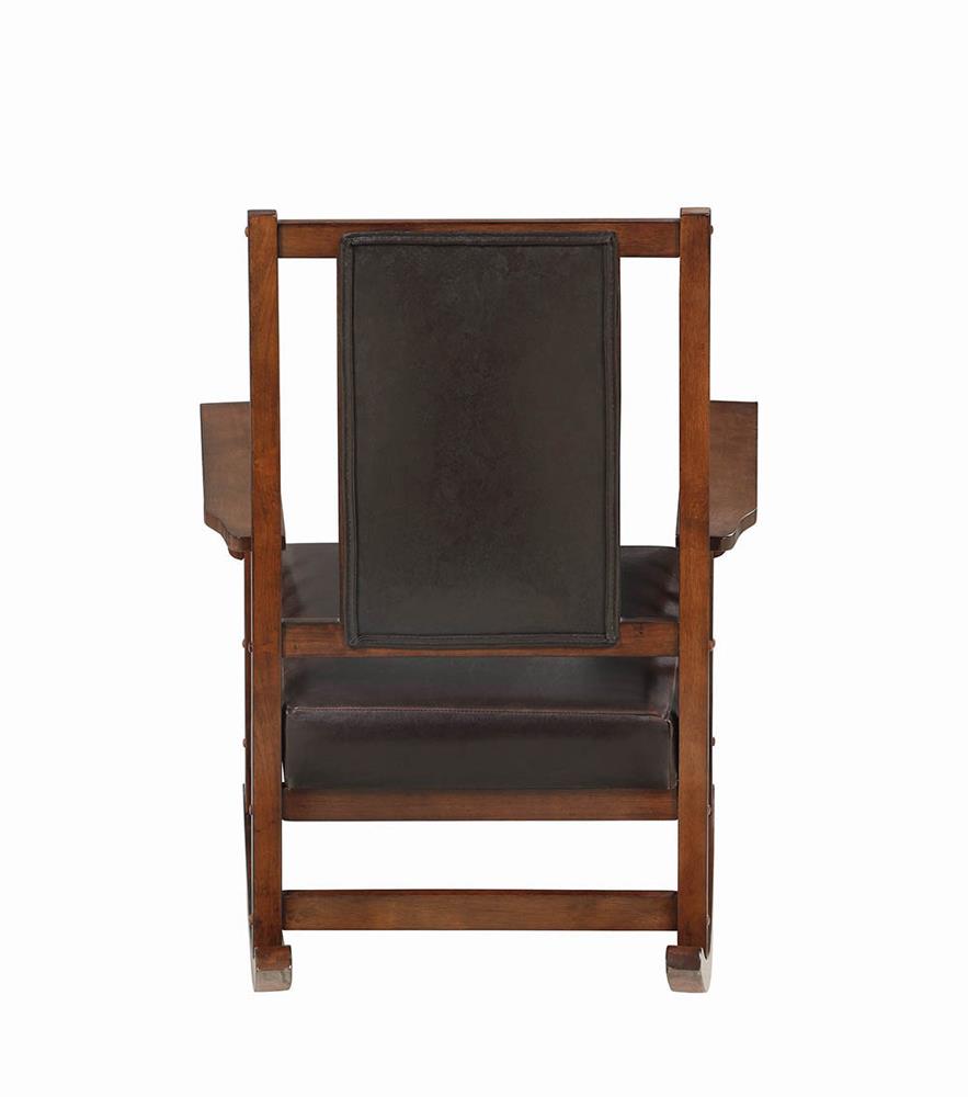 Ida Leatherette/Wood Rocking Chair