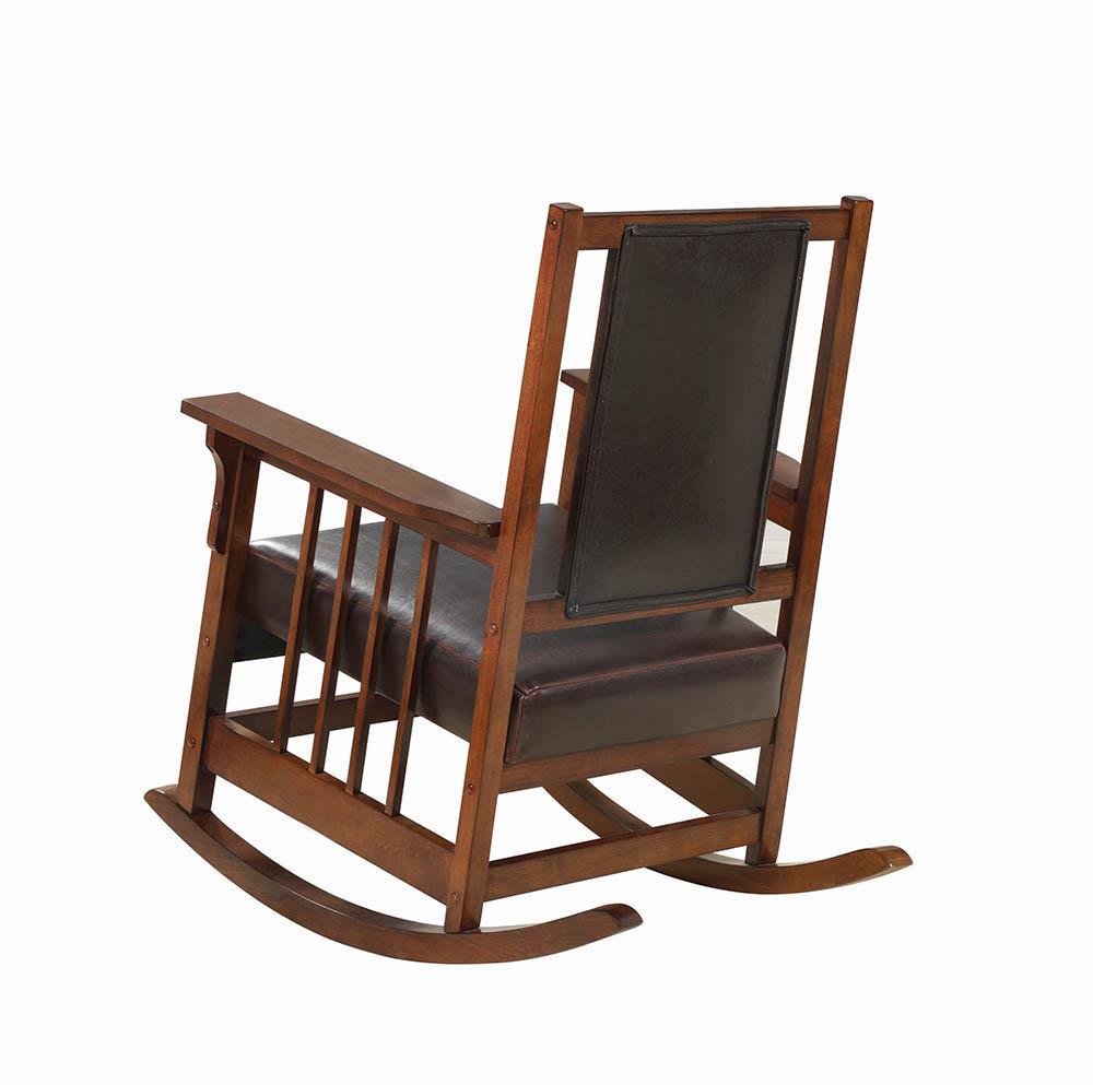 Ida Leatherette/Wood Rocking Chair