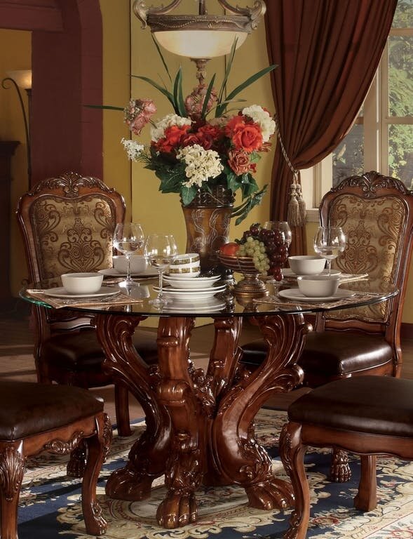 Dresden Glass/Wood Dining Set by ACME