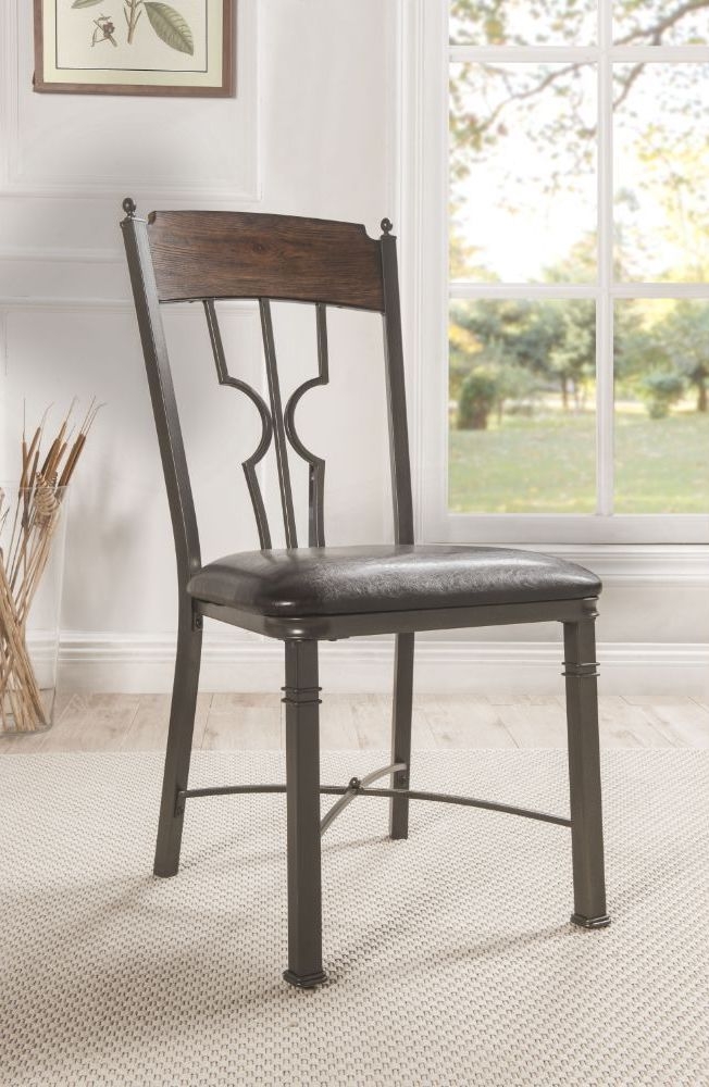 LynLee Leatherette/Metal Dining Chair