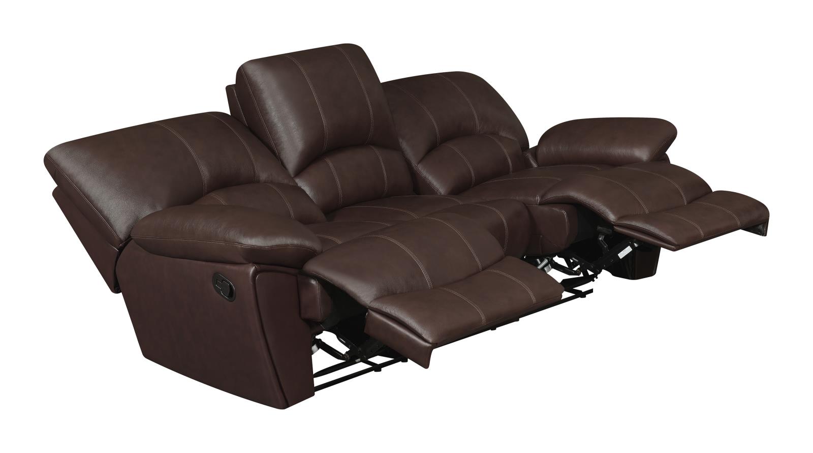 Clifford Leather/PVC Pillow Top Arm Motion Sofa