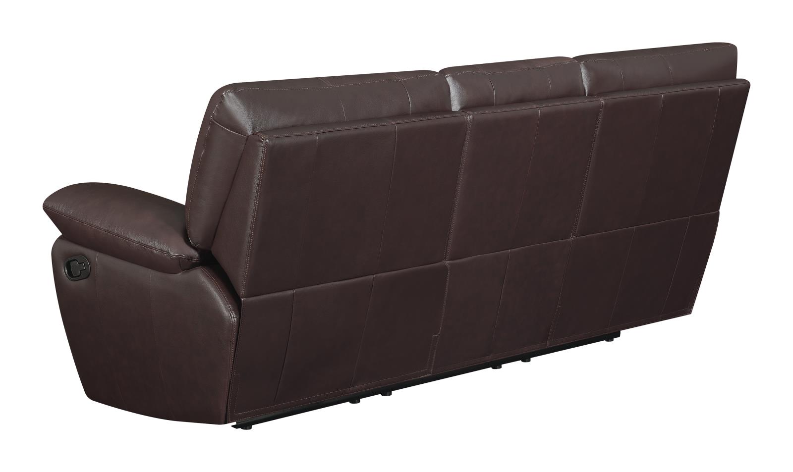Clifford Leather/PVC Pillow Top Arm Motion Sofa