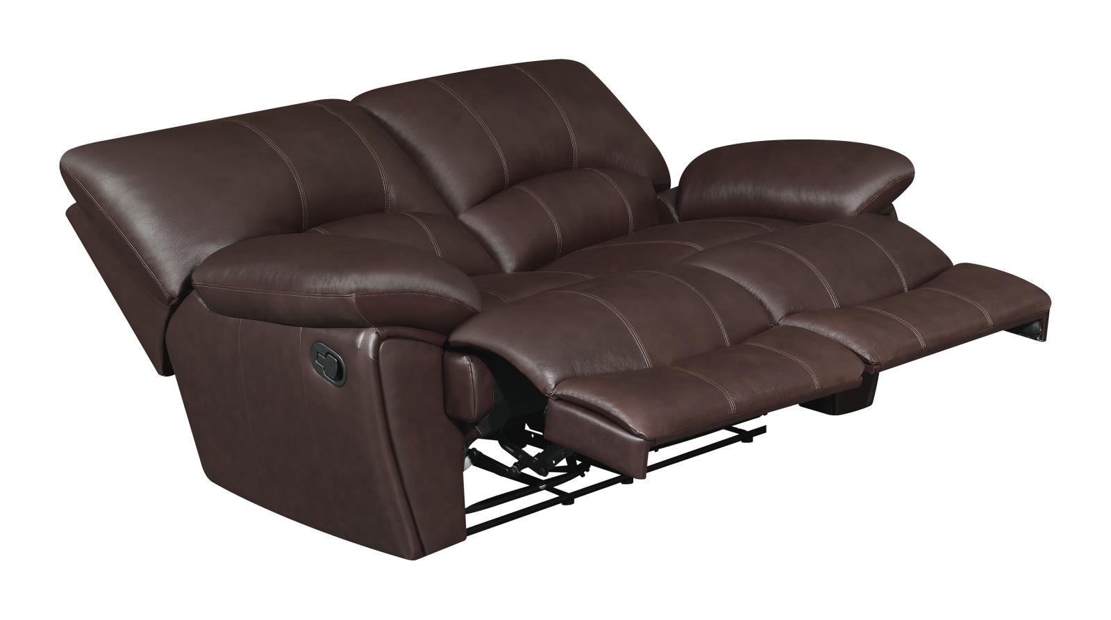 Clifford Leather/PVC Pillow Top Arm Motion Loveseat