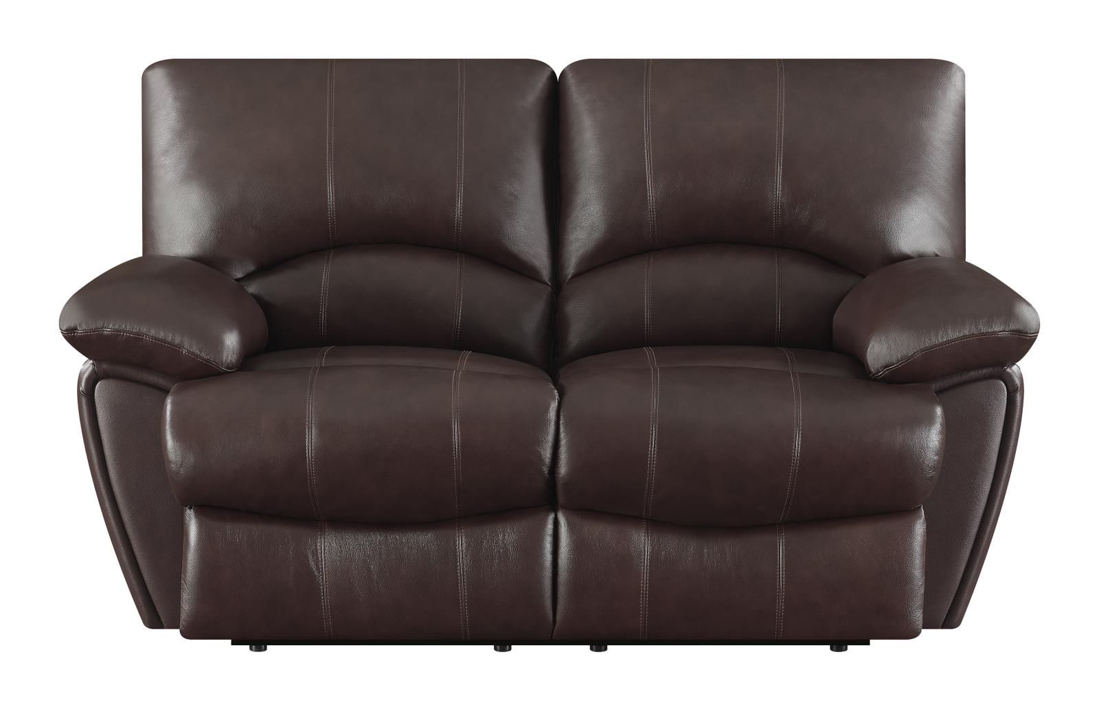 Clifford Leather/PVC Pillow Top Arm Motion Loveseat