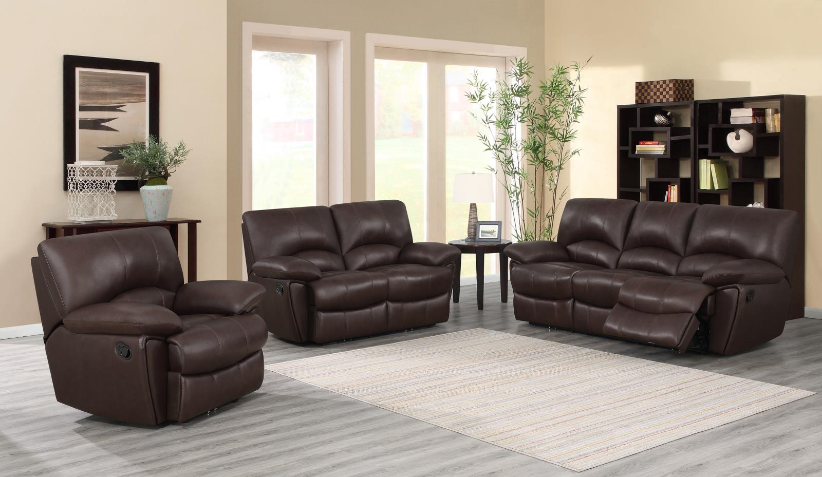 Clifford Leather/PVC Pillow Top Arm Motion Loveseat