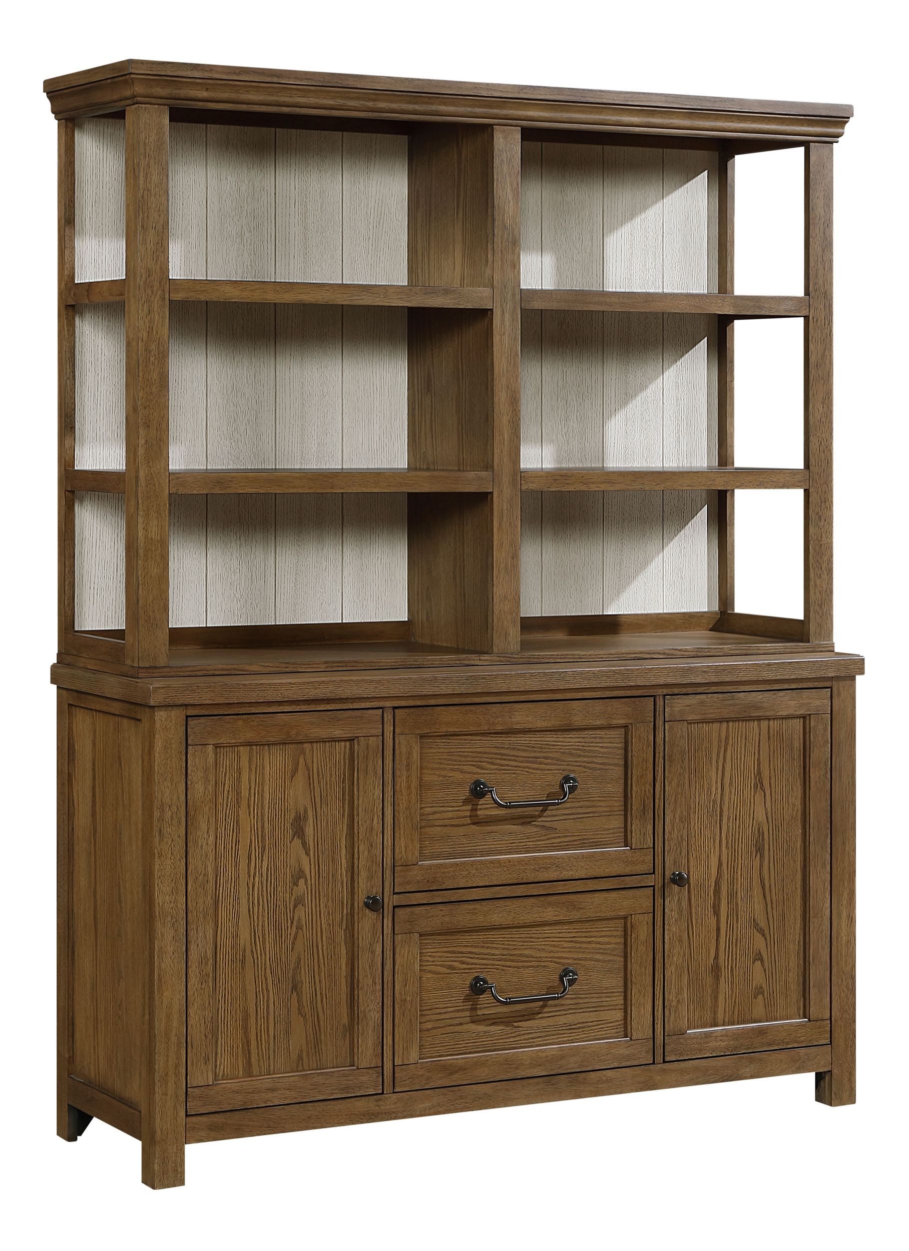 Wyatt Wood Buffet & Hutch with 2 Doors & 2 Drawers